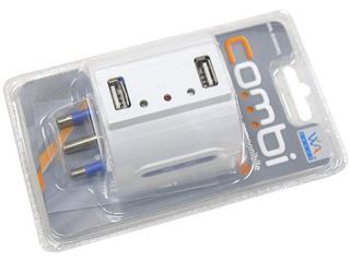 Picture of COMBI CARICABATTERIA USB + ADATTATORE 16A