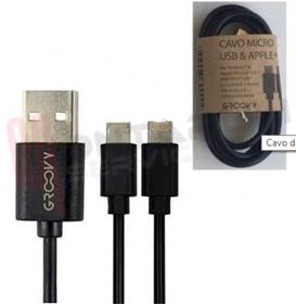 Picture of CAVO USB A USB MAS-MAS MICRO 1MT NERO 8PIN APPLE - ANDROID