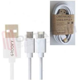 Picture of CAVO USB A USB MAS-MAS MICRO 1MT BIANCO 8PIN APPLE - ANDROID