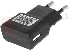 Immagine di CARICATORE NERO USB 1A 5V A SPINA