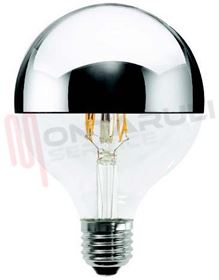 Picture of LAMPADA GLOBO CUPOLA ARGENTATA LED E27 4W 240V(RESA=50W)