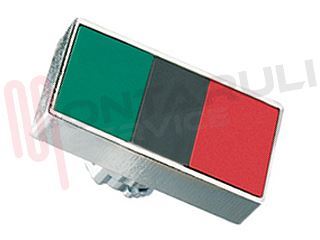 Immagine di PULSANTE DOPPIO RASATO I-0 VERDE/ROSSO IN METALLO