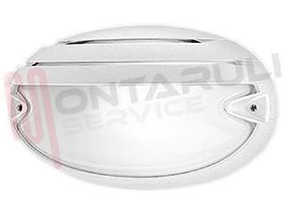 Immagine di PLAFONIERA 1X60W CHIP GRILL 25 E27 OVALE BIANCA