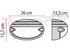 Immagine di PLAFONIERA 1X60W CHIP GRILL 25 E27 OVALE BIANCA