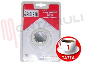 Visualizza i dettagli per GUARNIZIONE + FILTRO 1 TZ. MOKA EXPRESS/DAMA/BREAK Immagine di GUARNIZIONE + FILTRO 1 TZ. MOKA EXPRESS/DAMA/BREAK