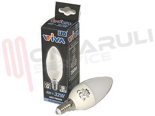 Immagine di LAMPADA OLIVA LED E14 4W 230V 6000°K (RESA=32W)