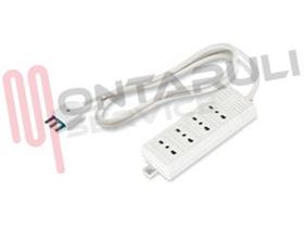 Visualizza i dettagli per PRESA MULTIPLA 4PR. BIVALENTE C/CAVO 2P+T 16A BIANCA Immagine di PRESA MULTIPLA 4PR. BIVALENTE C/CAVO 2P+T 16A BIANCA