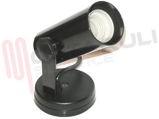 Immagine di FARETTO APPLIQUE CON BASE 1X100W E27 230V NERO JOLLY 400