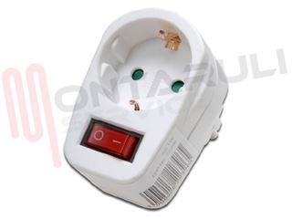Immagine di ADATTATORE SCHUKO CON INTERRUTTORE E SICUREZZA BAMBINI AS1W
