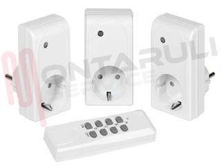 Immagine di KIT 3 PRESE + TELECOMANDO 1000W 230V 433MHZ