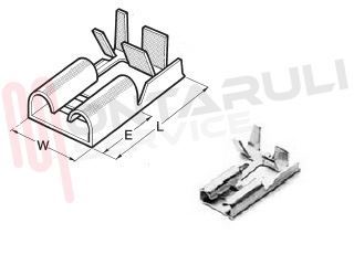 Immagine di FASTON FEMMINA A BANDIERA 1-2.5MMQ 6,3X0,8MM PZ.100