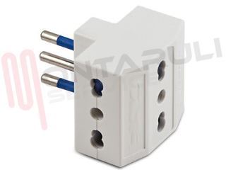 Immagine di ADATTATORE TRIPLO 10A 2P+T BIANCO