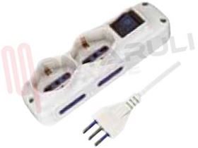 Visualizza i dettagli per PRESA MULTIPLA 2PR. SCHUKO+4PRESE BIVALENTI C/INTERRUTOR 16A Immagine di PRESA MULTIPLA 2PR. SCHUKO+4PRESE BIVALENTI C/INTERRUTOR 16A