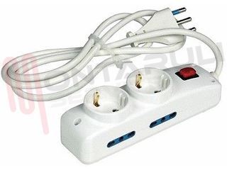 Immagine di PRESA MULTIPLA 2P SCHUKO+4PRESE BIVALENTI C/INTERRUTOR 16A