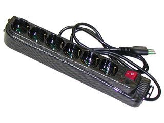 Immagine di PRESA MULTIPLA 6PR. BIV/SCHUKO. C/CAVO+INT+TERMICO 2P+T 16A
