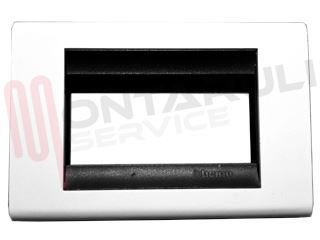 Immagine di PLACCA 3 POSTI METALLO BIANCA SERIE LIVING CLASSIC