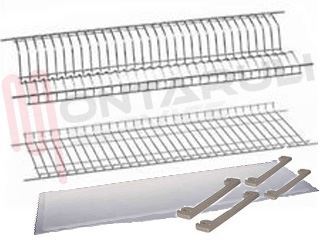 Immagine di SCOLAPIATTI SMALTATO GRIGIO 76CM. ART.KIT124GZN