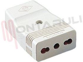 Visualizza i dettagli per PRESA VOLANTE BIVALENTE 10A/16A 2P+T BIANCA Immagine di PRESA VOLANTE BIVALENTE 10A/16A 2P+T BIANCA