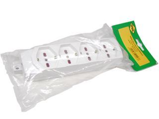 Immagine di PRESA MULTIPLA 4PR. BIV SCHUKO BIAN S/CAVO OVA 667TB