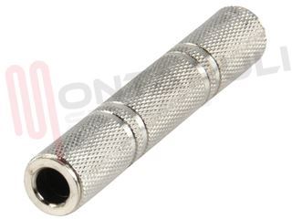 Immagine di ADATTATORE AUDIO 1 JACK FEMM 6,3MM / 1 JACK FEMM 6,3MM STER