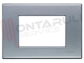 Immagine di PLACCA 3 POSTI ALLUMINIO NATURALE SERIE LIGHT