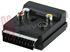 Immagine di ADATTATORE SCART 21 POLI+SWITCH IN-OUT /S-VHS /3 RCA FEMM.