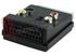Immagine di ADATTATORE SCART 21 POLI+SWITCH IN-OUT /S-VHS /3 RCA FEMM.