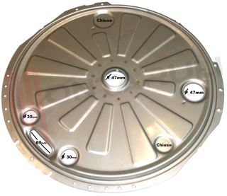 Immagine di FONDELLO VASCA INOX 3 FORI APERTI