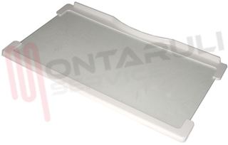 Immagine di RIPIANO IN VETRO CON BORDI IN PLASTICA BIANCO