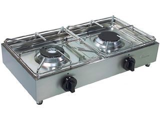 Immagine di FORNELLO 2 FUOCHI IN ACCIAIO INOX PROFESSIONALE