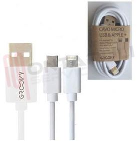 Visualizza i dettagli per CAVO USB A USB MAS-MAS MICRO 1MT BIANCO 8PIN APPLE - ANDROID Immagine di CAVO USB A USB MAS-MAS MICRO 1MT BIANCO 8PIN APPLE - ANDROID