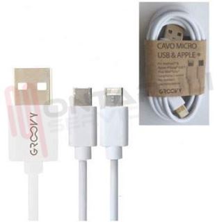 Immagine di CAVO USB A USB MAS-MAS MICRO 1MT BIANCO 8PIN APPLE - ANDROID