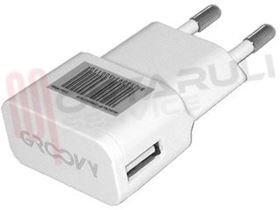 Visualizza i dettagli per CARICATORE BIANCO USB 1A 5V A SPINA Immagine di CARICATORE BIANCO USB 1A 5V A SPINA