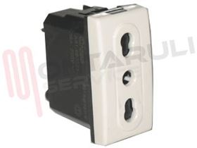 Visualizza i dettagli per PRESA BIVALENTE 2P+T 10/16A BIANCA SERIE CROSS Immagine di PRESA BIVALENTE 2P+T 10/16A BIANCA SERIE CROSS