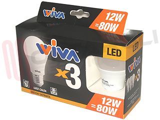 Immagine di LAMPADA GOCCIA SATINATA LED E27 12W 220V 3000°K TRIPACK