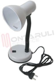 Visualizza i dettagli per LAMPADA TAVOLO E27 40W ORIENTABILE BIANCA Immagine di LAMPADA TAVOLO E27 40W ORIENTABILE BIANCA