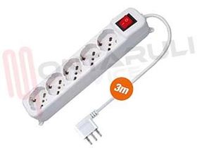 Visualizza i dettagli per PRESA MULTIPLA 5PR. SCHUKO/BIV. C/CAVO+INT. 2P+T 16A BIANCA Immagine di PRESA MULTIPLA 5PR. SCHUKO/BIV. C/CAVO+INT. 2P+T 16A BIANCA