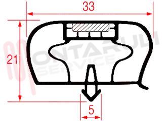 Immagine di GUARNIZIONE MAGNETICA 4L GRIGIA 0605X460MM. SEZ.1051
