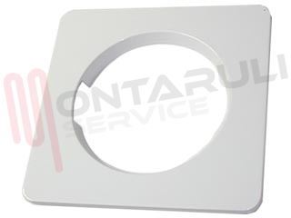 Immagine di CORNICE OBLO' ANTERIORE QUADRA BIANCA IN METALLO