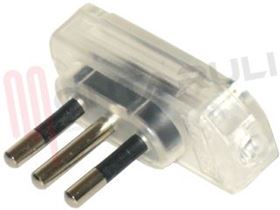 Visualizza i dettagli per SPINA PIATTA 2P+T 10A USCITA CAVO A 90° TRASPARENTE Immagine di SPINA PIATTA 2P+T 10A USCITA CAVO A 90° TRASPARENTE