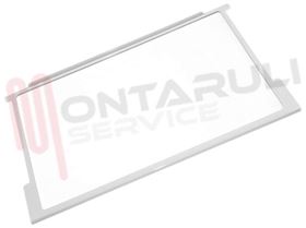 Visualizza i dettagli per RIPIANO IN VETRO CON BORDI IN PLASTICA BIANCO 465X300MM. Immagine di RIPIANO IN VETRO CON BORDI IN PLASTICA BIANCO 465X300MM.