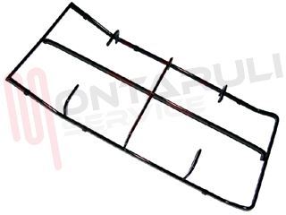Immagine di GRIGLIA 2 FUOCHI PIATTINA 449X198X46MM. NERA CENTRALE