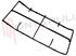 Immagine di GRIGLIA 2 FUOCHI PIATTINA 449X198X46MM. NERA CENTRALE