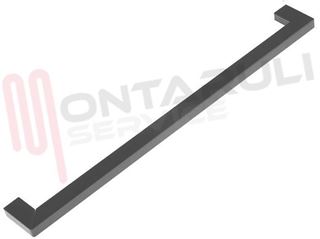 Immagine di MANIGLIA SQUADRATA NERO LUCIDO SC485N8 L=400MM.
