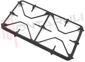 Visualizza i dettagli per GRIGLIA 2 FUOCHI GHISA 390X205MM. ONOFRI NERA Immagine di GRIGLIA 2 FUOCHI GHISA 390X205MM. ONOFRI NERA