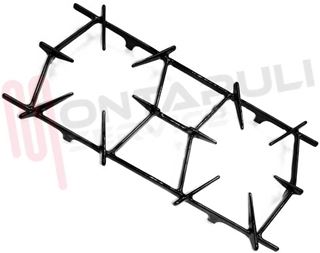 Immagine di GRIGLIA 2 FUOCHI GHISA 410X175MM. GRIGI SCURO LIGMAR