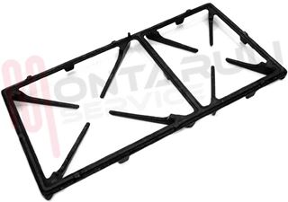 Immagine di GRIGLIA 2 FUOCHI GHISA 400X209MM. ONOFRI NERA