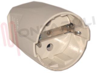 Immagine di PRESA VOLANTE SCHUKO 2X16A+T BIVALENTE BIANCA