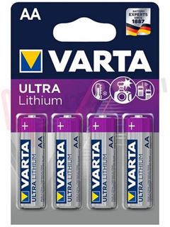 Immagine di BATTERIA 1,5V LR6 AA ALKALINA BL.4 PEZZI ULTRA LITHIUM VARTA