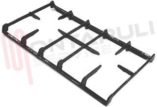 Immagine di GRIGLIA 2 FUOCHI GHISA 439X247MM. NERA REX NAONIS